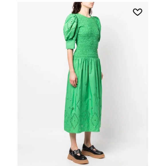 Ganni Broderie Anglaise midi dress, size 34 (2) - Picture 7 of 8